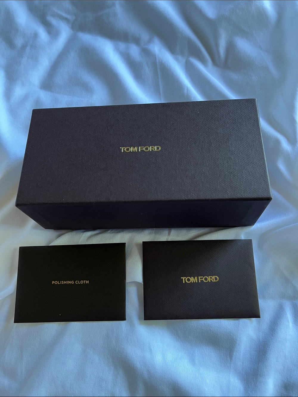 Tom Ford Brown Empty Sunglasses Box and Authenticity Card and polishing cloth
